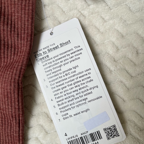 Lululemon Ebb to Street Short Sleeve Shirt Sz4 brown NWT - Picture 3 of 9